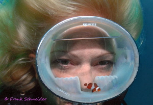 "The Aquarium"; Model: Tanja; Nikon D2x, f2.8/10.5mm fish... by Frank Schneider 